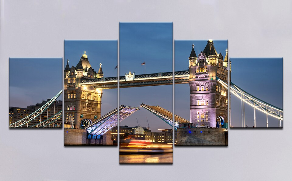 Set of 5 Canvas Prints - London Bridge