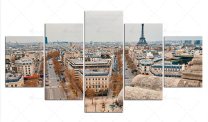 Set of 5 Canvas Prints - Paris