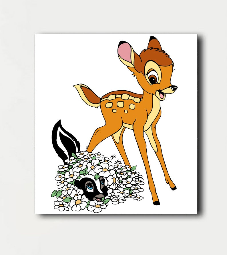 Mix n Match Canvas Prints - Bambi & Flower