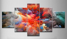 Load image into Gallery viewer, Set of 5 Canvas Prints - Smoke Paint Explosion
