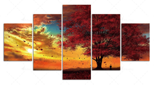 Load image into Gallery viewer, Set of 5 Canvas Prints - Autumn Tree
