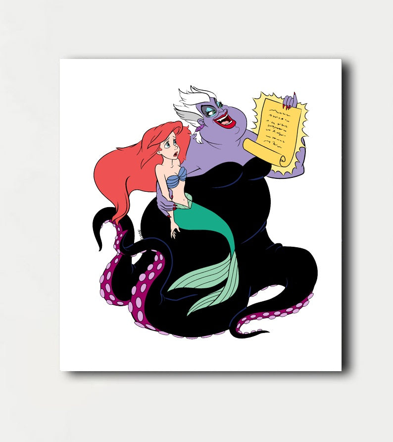 Mix n Match Canvas Prints - Little Mermaid - Ariel & Ursula