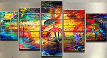 Load image into Gallery viewer, Set of 5 Canvas Prints - Music Note Artwork
