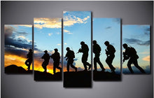 Load image into Gallery viewer, Set of 5 Canvas Prints - Soldier Silhouette
