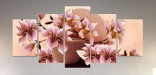 Load image into Gallery viewer, Set of 5 Canvas Prints - Pink Flowers
