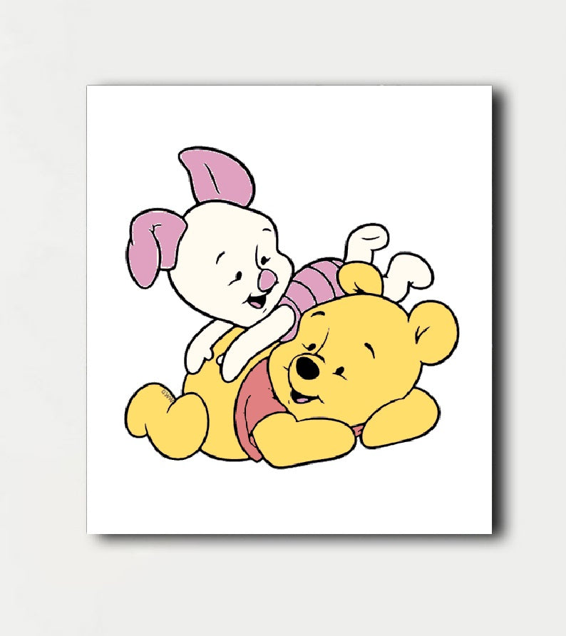 Mix n Match Canvas Prints - Pooh Babies - Pooh & Piglet