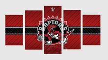 Load image into Gallery viewer, Set of 5 Canvas Prints - NBA Team Logo - Toronto Raptors
