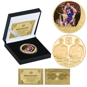 NBA Basketball Legend Gold Plated Coin Sets with Coin Holder - Kobe Bryant