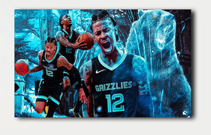 Single Canvas Print (Size 1) - Ja Morant NBA Grizzlies