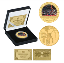 Load image into Gallery viewer, NBA Basketball Legend Gold Plated Coin Sets with Coin Holder - Michael Jordan
