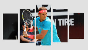 Set of 5 Canvas Prints - Tennis - Raphael Nadal