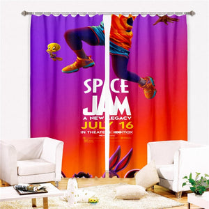 Space Jam A New Legacy Curtain for Bedroom / Games room - 3D Printing Blackout