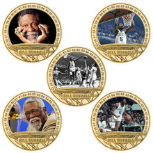 Load image into Gallery viewer, NBA Basketball Legend Gold Plated Coin Sets with Coin Holder - Bill Russell
