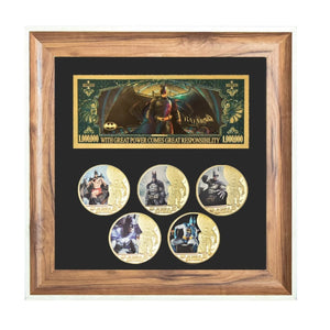 Gold Plated Coins & Gold Banknote In Photo Frame - Batman